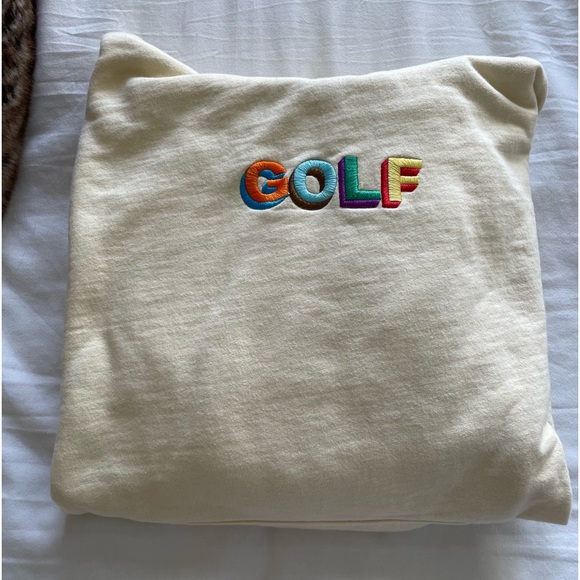 Golf Wang Tops - Tyler the creator GOLF hoodie in pale yellow